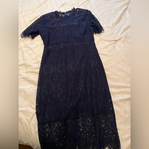 Lulu’s Navy Remarkable Midi Dress - Picture 2 of 3